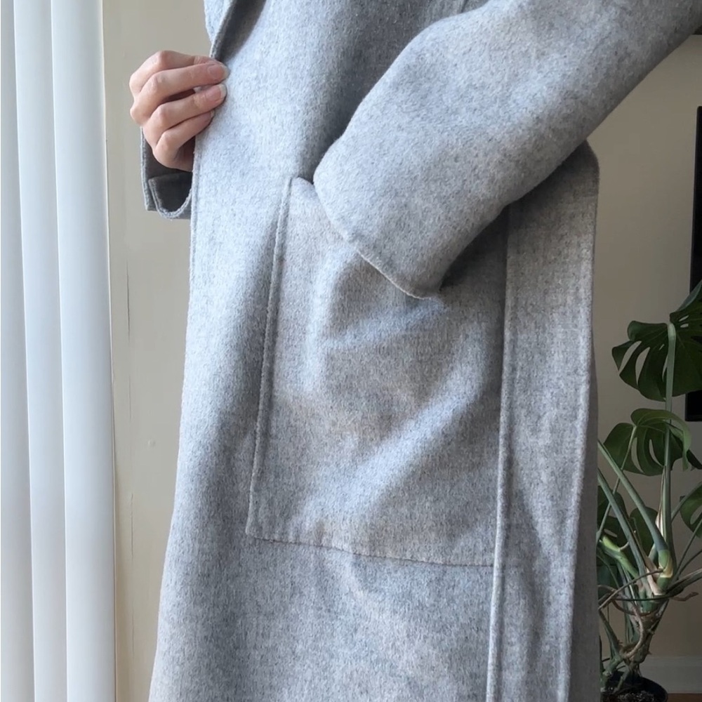 Reiss Millie Wool Blend Longline Overcoat, Grey, Size 6 - Picture 7 of 16